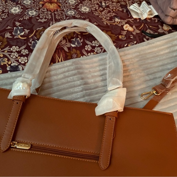 Elegant Tan Women's Handbag Lovevook woman’s laptop bag computer tote zip comp. - Picture 11 of 12